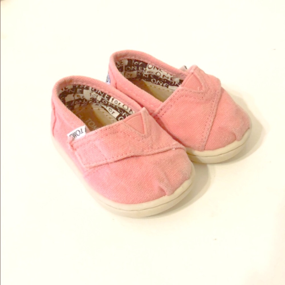 Toms pink Toddler size 3